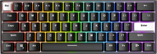 Fantech MAXFIT61 60% RGB Mechanical Keyboard (Blue Switch) (MK857) - Black