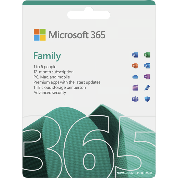 Microsoft 365 Family: 6 Users 1 Year